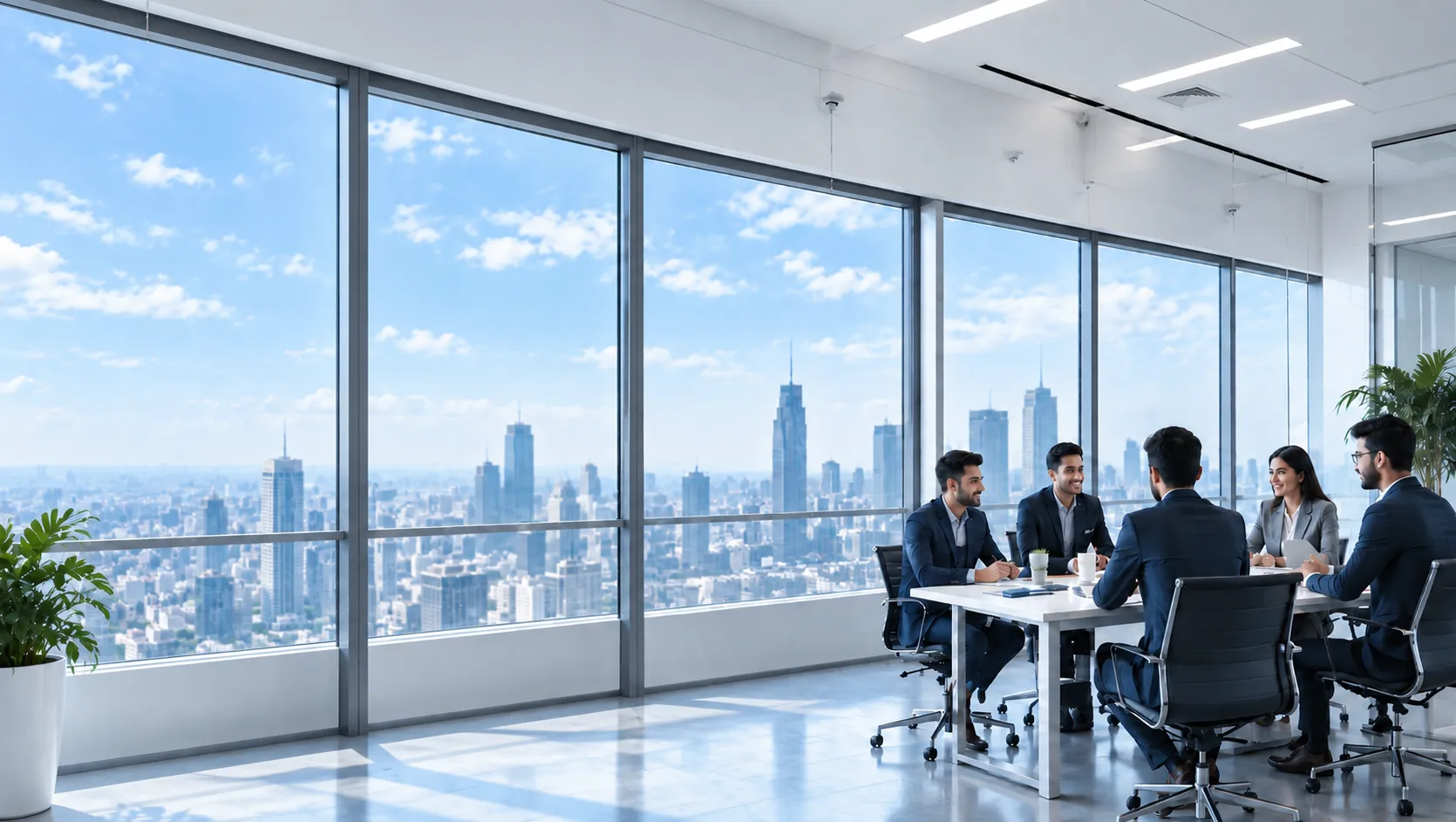 DreamerCoder team collaborating in a modern office